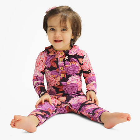 Baby in soft bamboo designer clothes